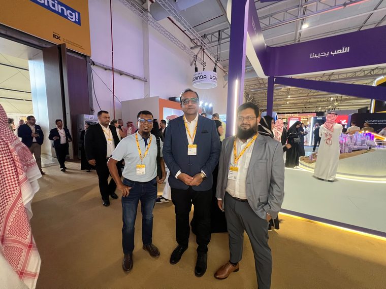 Three attendees in the concourse at WTM Spotlight Riyadh 2026