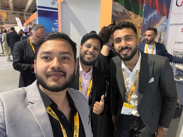 Beside a destination stand at WTM Spotlight Riyadh 2026